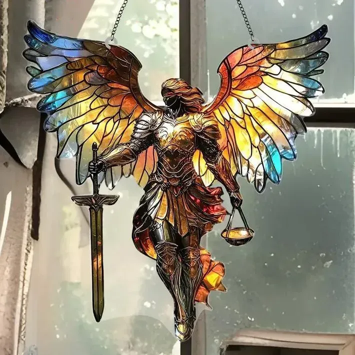 Archangel Michael Stained Art Collection - angel figurine